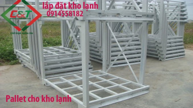Pallet dạng sắt cho kho lạnh Pallet dạng sắt cho kho lạnh